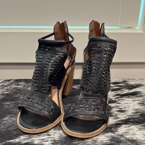 MIA Black Cutout Heeled Sandals